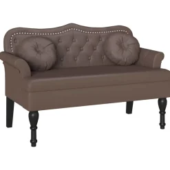 vidaXL Chesterfield Bank Braun 120,5 x 65 x 75 cm Kunstleder