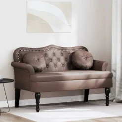 vidaXL Chesterfield Bank Braun 120,5 x 65 x 75 cm Kunstleder