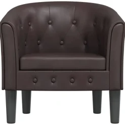 vidaXL Clubsessel Braun Kunstleder