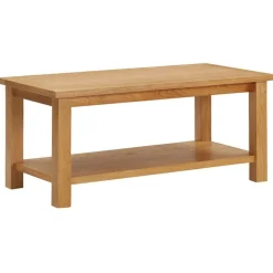 vidaXL Couchtisch 90 x 45 x 40 cm Eiche Massivholz