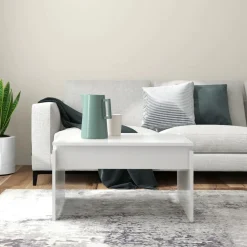 vidaXL Couchtisch Hochglanz-Weiß 68x50x38 cm Holzwerkstoff