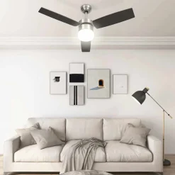 vidaXL Deckenventilator mit Licht und Fernbedienung 108 cm Dunkelbraun
