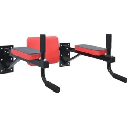 VidaXL Dip Station Schwarz und Rot 72,5 x 70 x 31 cm