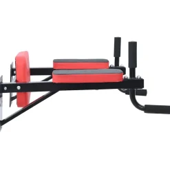 VidaXL Dip Station Schwarz und Rot 72,5 x 70 x 31 cm