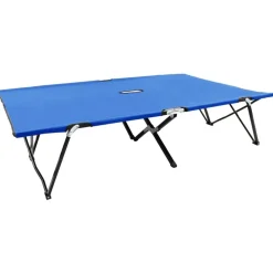 vidaXL Doppelliege Klappbar Blau Stahl
