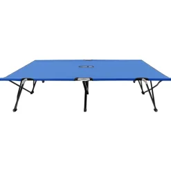 vidaXL Doppelliege Klappbar Blau Stahl