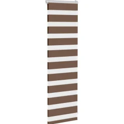 vidaXL Doppelrollo Braun 40x100 cm Stoffbreite 35,9 cm Polyester