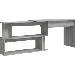 vidaXL Eckschreibtisch Grau Sonoma 200x50x76 cm Holzwerkstoff