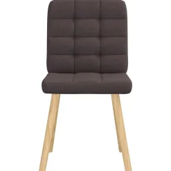 vidaXL Esszimmerstühle 2 Stk. Dunkelbraun Stoff