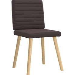 vidaXL Esszimmerstühle 4 Stk. Dunkelbraun Stoff