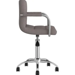 vidaXL Esszimmerstuhl Drehbar Taupe Stoff