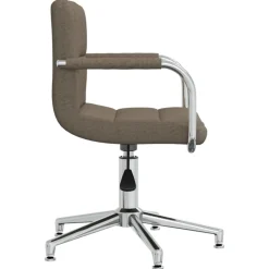 vidaXL Esszimmerstuhl Drehbar Taupe Stoff