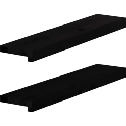 vidaXL Fensterbänke 2 Stk. Dunkelbraun 70x15x2 cm Massivholz Eiche