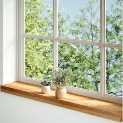 vidaXL Fensterbänke 2 Stk. Hellbraun 70x15x2 cm Massivholz Eiche