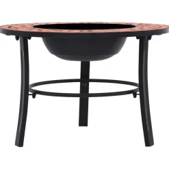 vidaXl Feuerstelle Mosaik Keramik Terracotta 68 cm