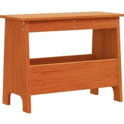 vidaXL Flurbank Wachsbraun 60x28x45 cm Massivholz Kiefer