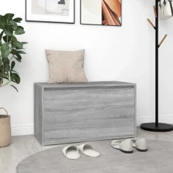 vidaXL Flurbank 80x40x45 cm Grau Sonoma Holzwerkstoff