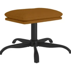 vidaXL Fußhocker Braun 60x60x36 cm Samt