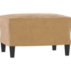 vidaXL Fußhocker Braun 60x50x41 cm Samt