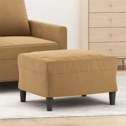 vidaXL Fußhocker Braun 60x50x41 cm Samt