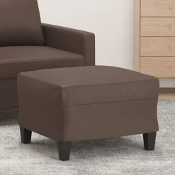 vidaXL Fußhocker Braun 60x50x41 cm Kunstleder