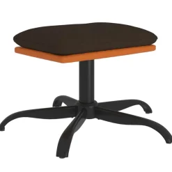 vidaXL Fußhocker Braun 60x60x36 cm Stoff und Kunstleder