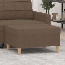 vidaXL Fußhocker Braun 70x55x41 cm Stoff