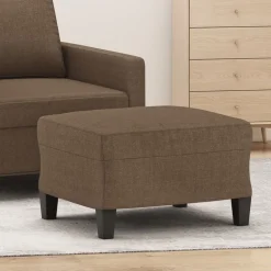 vidaXL Fußhocker Braun 60x50x41 cm Stoff