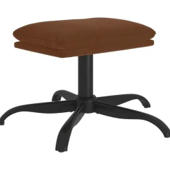 vidaXL Fußhocker Braun 60x60x36 cm Mikrofasergewebe