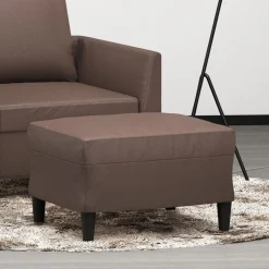 vidaXL Fußhocker Braun 60x50x41 cm Kunstleder