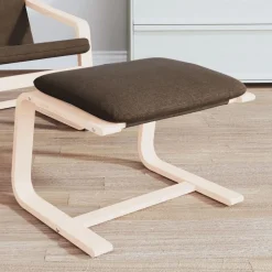 vidaXL Fußhocker Dunkelbraun 51x41x40 cm Stoff