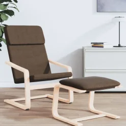 vidaXL Fußhocker Dunkelbraun 51x41x40 cm Stoff