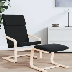 vidaXL Fußhocker Schwarz 51x41x40 cm Stoff