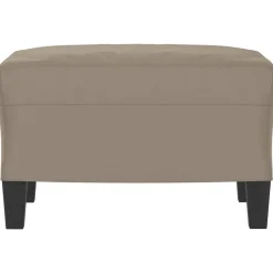 vidaXL Fußhocker Taupe 60x50x41 cm Mikrofasergewebe