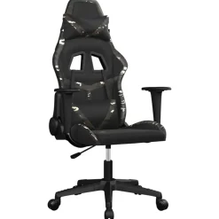 vidaXL Gaming-Stuhl Schwarz und Tarnfarben Kunstleder