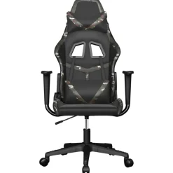 vidaXL Gaming-Stuhl Schwarz und Tarnfarben Kunstleder