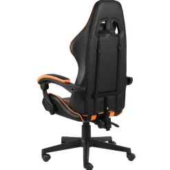 vidaXL Gaming-Stuhl Schwarz und Orange Kunstleder