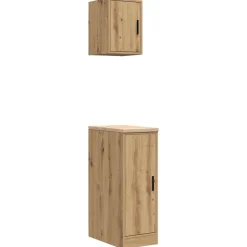 vidaXL Garagenschränke 2 Stk. Artisan-Eiche Holzwerkstoff