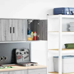 vidaXL Garagen-Wandschrank Grau Sonoma Holzwerkstoff