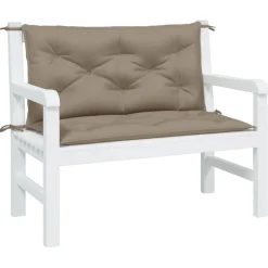 vidaXL Gartenbank-Auflagen 2 Stk. Taupe 100x50x7 cm Oxford-Gewebe