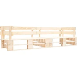 vidaXL Garten-Palettensofa 2-Sitzer Natur Holz