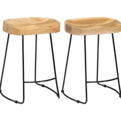 vidaXL Gavin Barhocker 2 Stk. Massivholz Mango