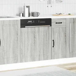 vidaXL Geschirrspülerblende Kalmar Grau Sonoma 60x1,5x67 cm