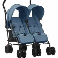 vidaXL Geschwisterwagen Marineblau Stahl