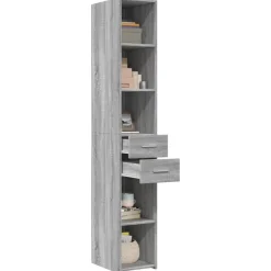 vidaXL Highboard Grau Sonoma 30x42,5x185 cm Holzwerkstoff