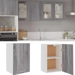 vidaXL Hängeschrank Lyon Grau Sonoma 39,5x31x60 cm Holzwerkstoff