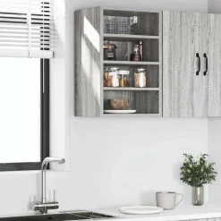 vidaXL Hängeschrank Riga Grau Sonoma 40x29,5x60 cm Holzwerkstoff