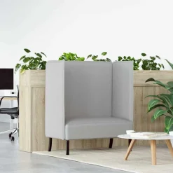 vidaXL Hoher Rücken Sofa 101cm Wolkengrau Stoff
