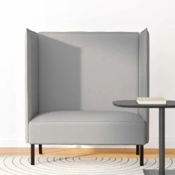 vidaXL Hoher Rücken Sofa 101cm Wolkengrau Stoff