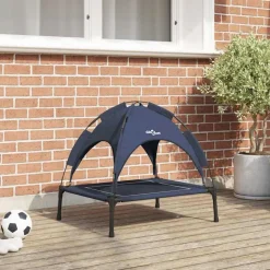 vidaXL Hundebett Marineblau 63 x 49,5 x 60 cm Stahl